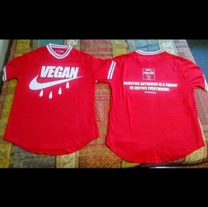 Custom VEGAN jersey shirt. Sz large & XL